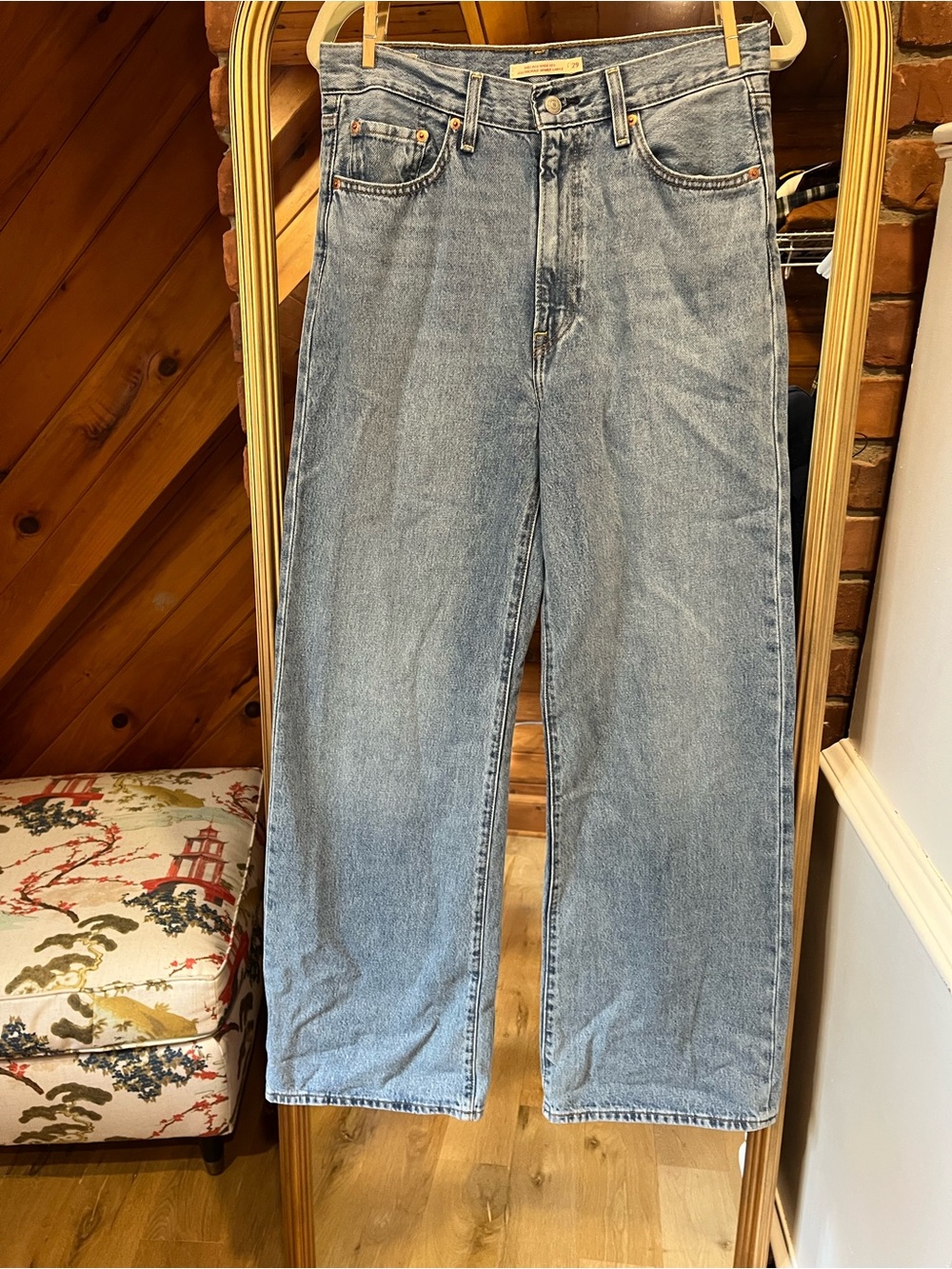 Levi - RIBCAGE Relaxed Wide leg boyfriend jeans in light wash